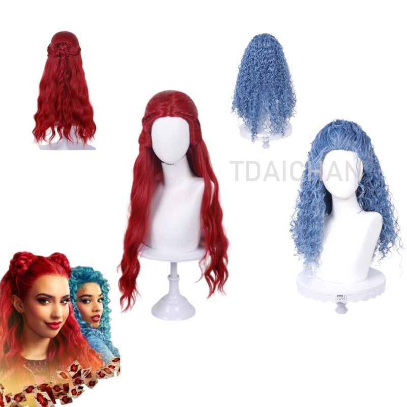 Anime Cosplay With Red Hair - Curly Cosplay Wig Red princess Heart