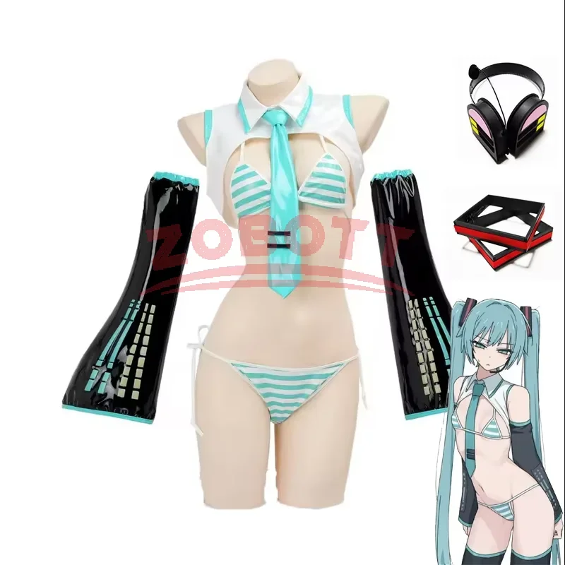Anime Cosplay Bikini - Anime Miku Cosplay Miku Formula Suits