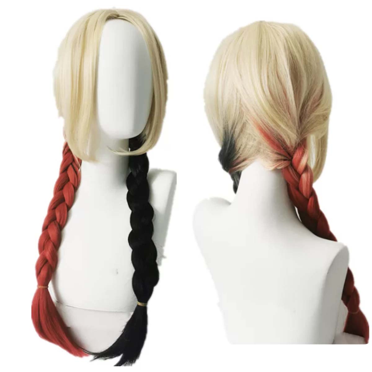 Anime Cosplay With Red Hair - Women Quinn Cosplay Wig Harley 2