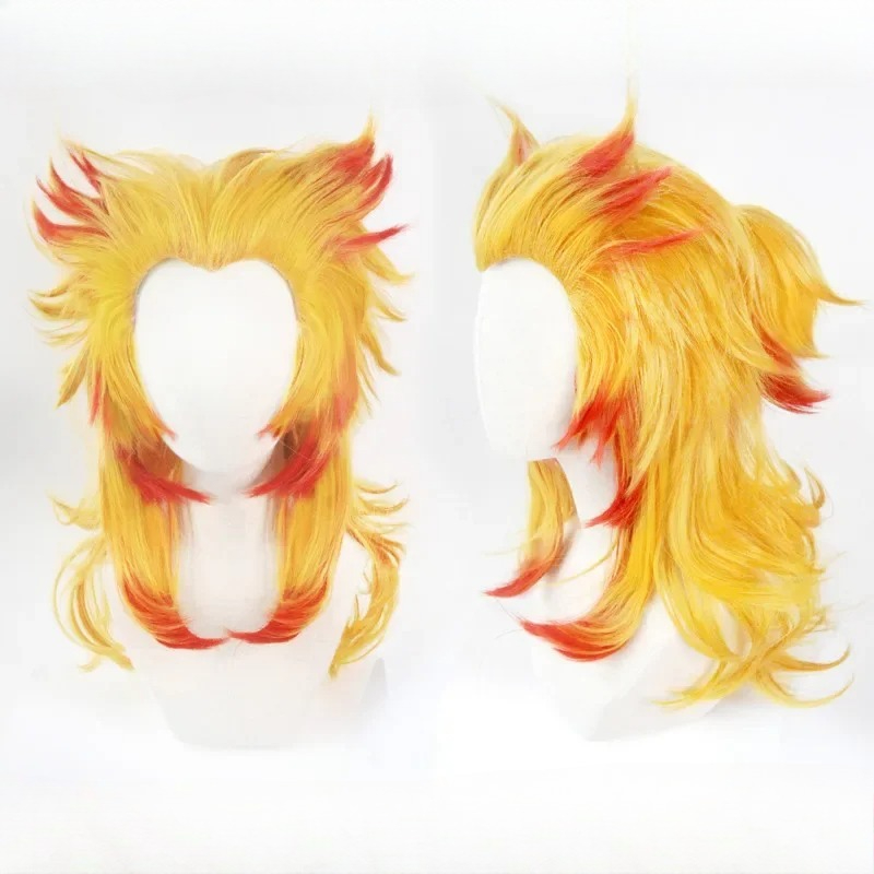 Rengoku Kyoujurou Wig Kimetsu  - Anime Cosplay With Red Hair review and price