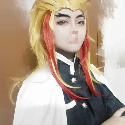Rengoku Kyoujurou Wig Kimetsu  - Anime Cosplay With Red Hair review and price