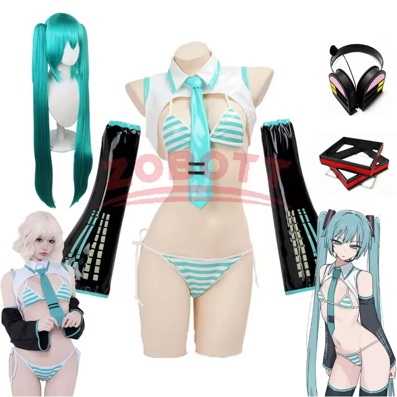 Anime Miku Cosplay Miku Formul - Anime Cosplay Bikini review and price