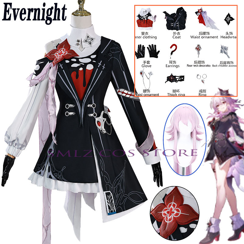 Newly Evernight Cosplay Honkai - Anime Cosplay Dress review and price