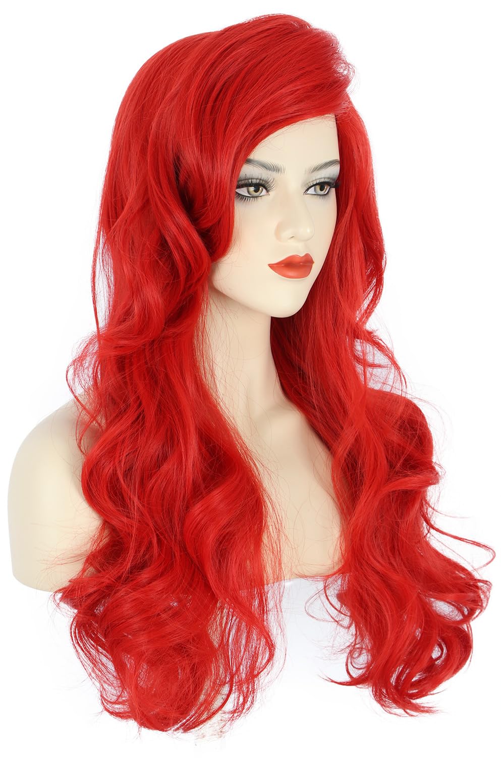 Women Long Wavy Red Wigs Hallo - Anime Cosplay With Red Hair review and price