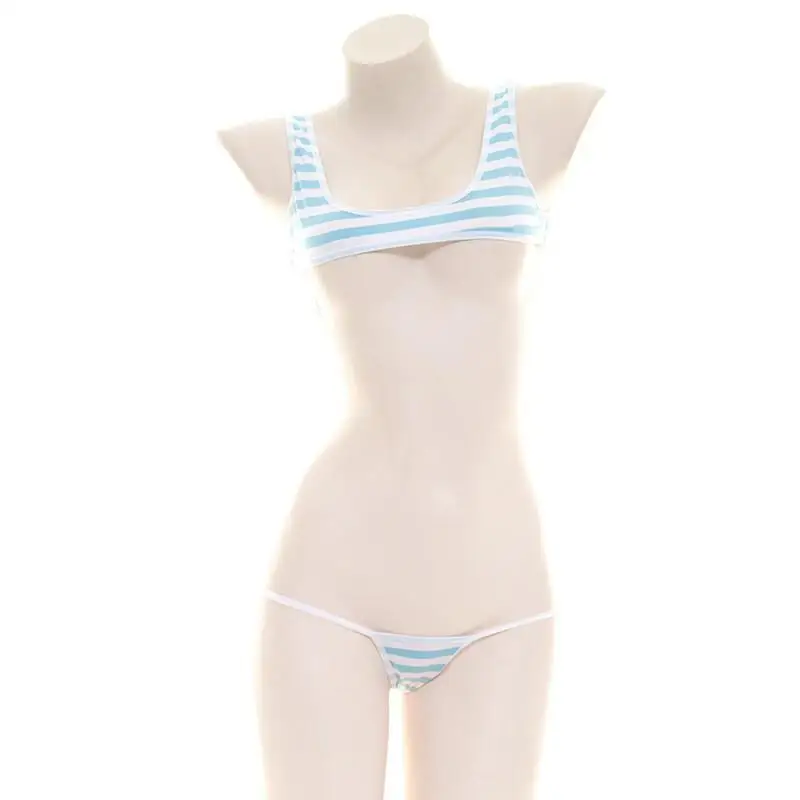 Sexy Japanese Style  Blue Whit - Anime Cosplay Bikini review and price